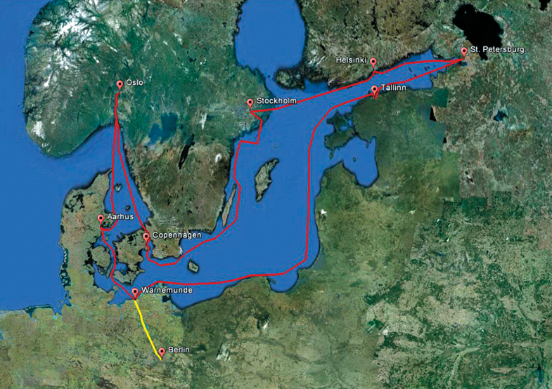 Baltic Cruise Map Google Earth