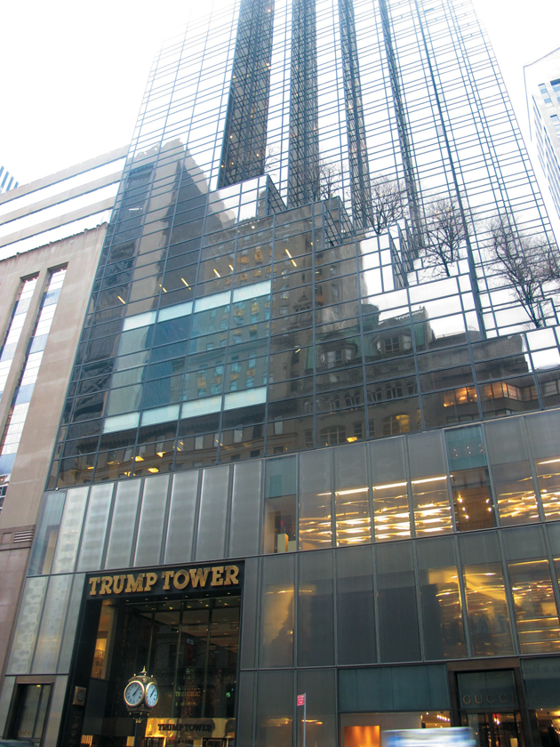 Trump Towers black mirror glass signature