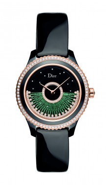 DIOR VIII GRAND BAL FIL DE SOIE - GREEN SILK AND BLACK CERAMIC 38MM HD