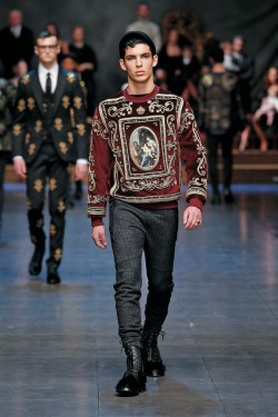 une homme -icone de Dolce & Gabbana hiver 2016
