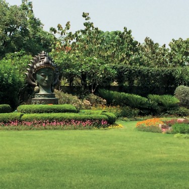 Garden at the Leela Palace Hotel in Delhi