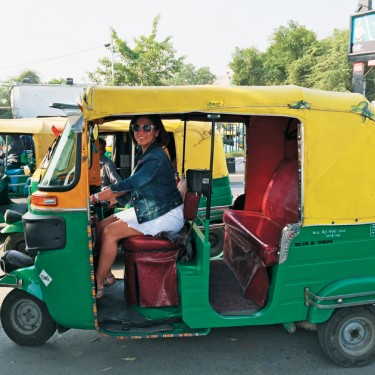 Traditional Auto Rickshaw Tuk Tuk Taxi in India